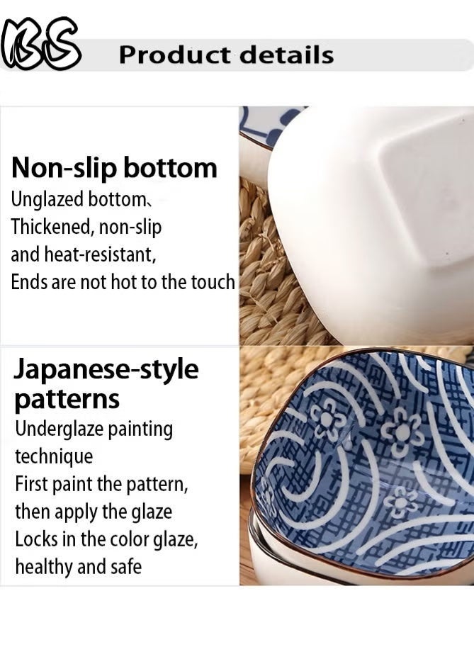 BS Six-Piece Dipping Bowl Set | Oil-resistant and easy to clean, microwave safe | Food-grade material, suitable for Ramadan family gatherings, perfect for hummus and barbecue sauce | Ceramic dessert plate, vintage ceramic sauce dish, party appetizer platter, candy bowl, lead-free glaze, dishwasher safe - Image 3